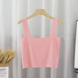 Pink Knit Tank Top